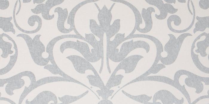 1000x1000 Swirls, White/Silver Damask Modern Wallpaper for Walls - Double Roll - By  Romosa Wallcoverings LL7562