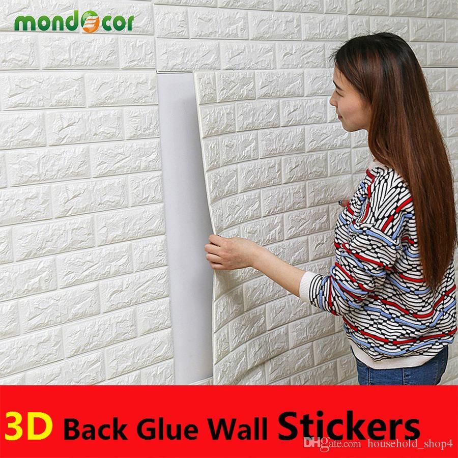 900x900 ECO friendly Self adhered wallpaper XPE 3D Wall Stickers pure color decor  for bedroom kids livingroom