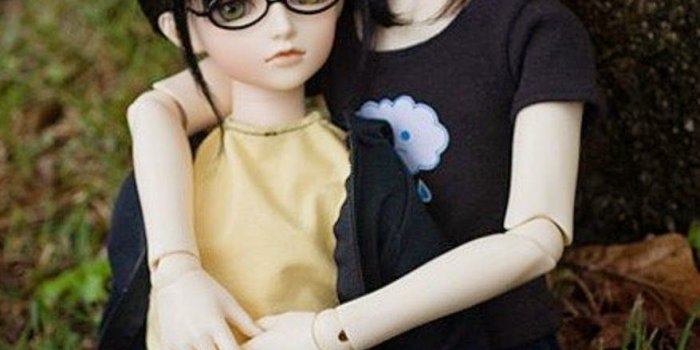 878x1222 Doll couple wallpaper download