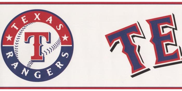 1000x1000 Texas Rangers MLB Baseball Team Fan Sports Prepasted Wallpaper Border