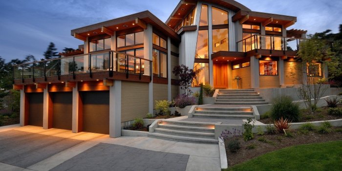 1920x1200 Houses Landscape Mansion Fir Grass Design Desktop Backgrounds