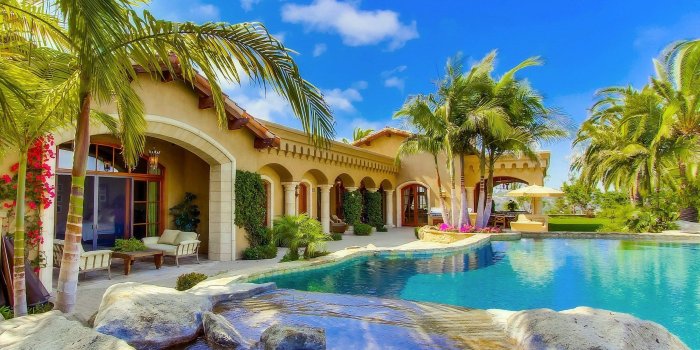 2880x1820 houses-summer-villa-houses-beautiful-pools-photography-palm-trees