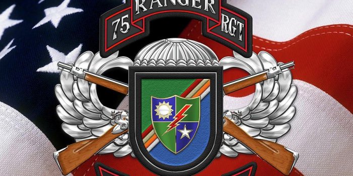 900x900 75th Ranger Regiment - Army Rangers Special Edition Over American Flag by  Serge Averbukh