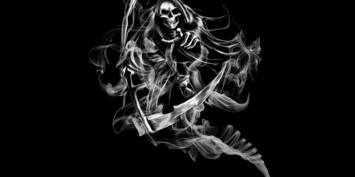1167x700 Smoke Skeleton death Fantasy reaper skull cigarette artwork dark