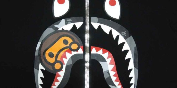 1024x768 A BATHING APE (エイプ) SPLINTER CAMO MILO SHARK TEE