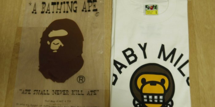 1600x1200 New Bape A Bathing Ape Baby Milo T-shirt S - Bape Clear Bag Free