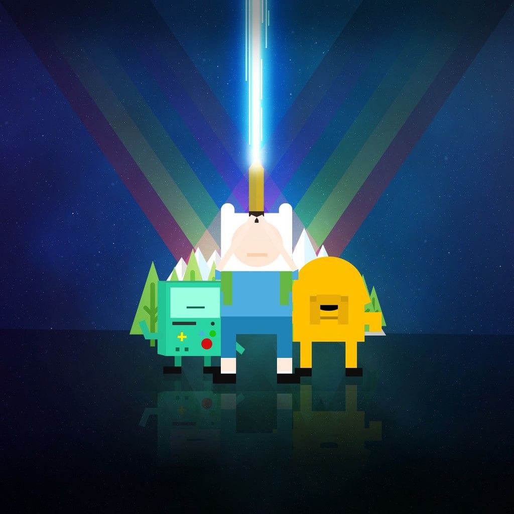 1024x1024 Adventure Time Starwars Wallpaper by TelephoneWallpaper.com - MacTrast