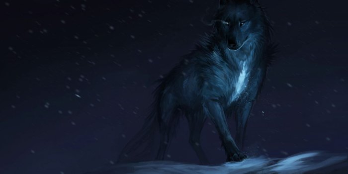 1280x720 Wallpaper Wolf, Mythical, Dark, Winter, 4K, Creative Graphics, #11339