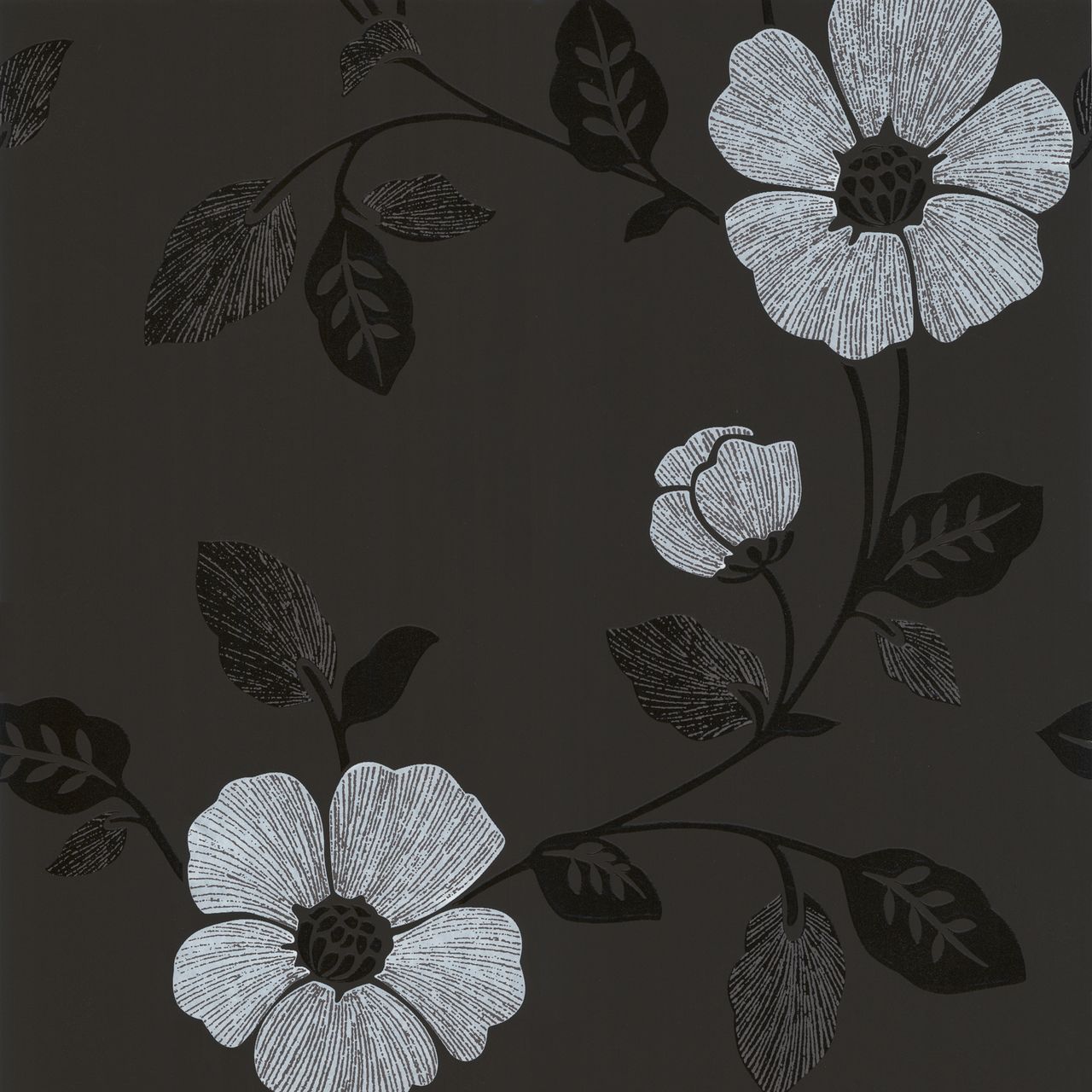 1280x1280 Maddison Black French Floral 414-46962 wallpaper