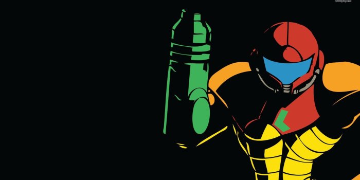 1920x1080 Red, yellow, and green robot illustration, Super Metroid, Samus Aran
