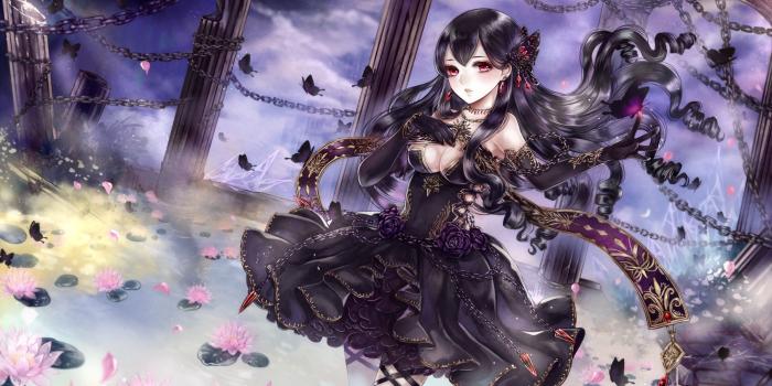 3840x2160 Download 3840x2160 Anime Girl, Lolita, Gothic, Chains, Dark Theme