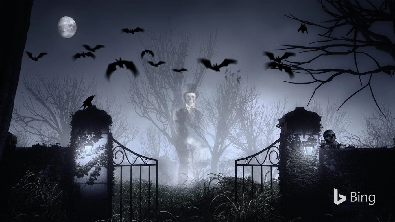 1366x768 Happy Halloween from our haunted graveyard! (© Shutterstock/Getty