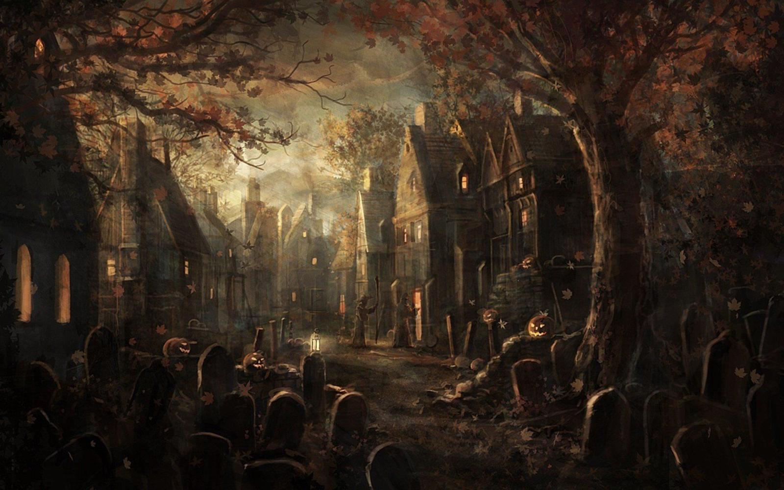 1920x1200 spooky-cemetery-wallpaper | Graveyards in 2019 | Halloween wallpaper