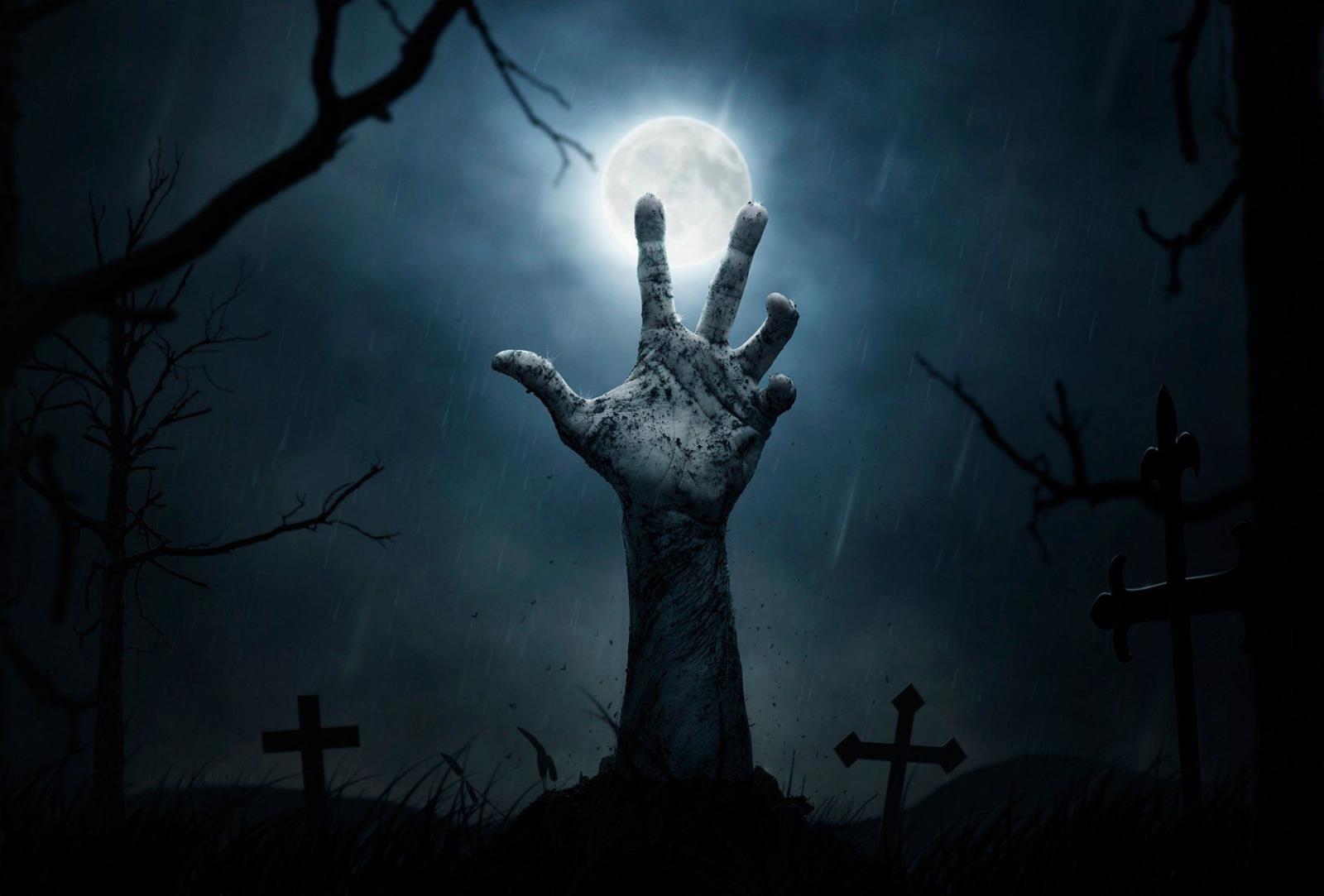 1920x1300 Halloween At The Graveyard wallpaper