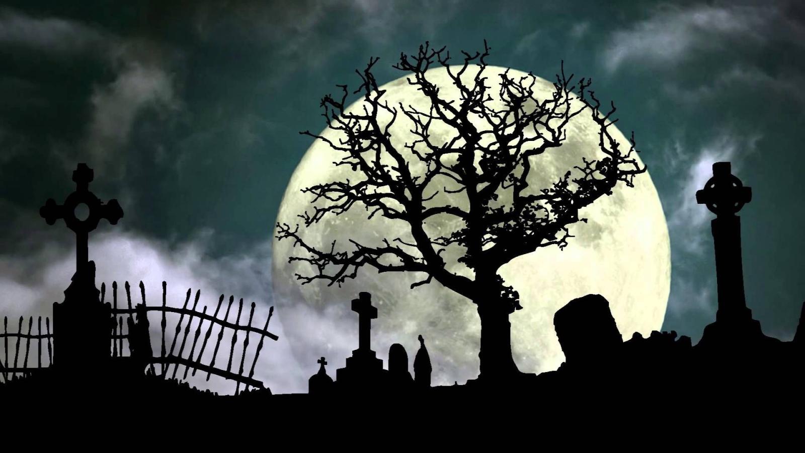1920x1080 Spooky Halloween Graveyard | Halloween Graveyard Cemetery