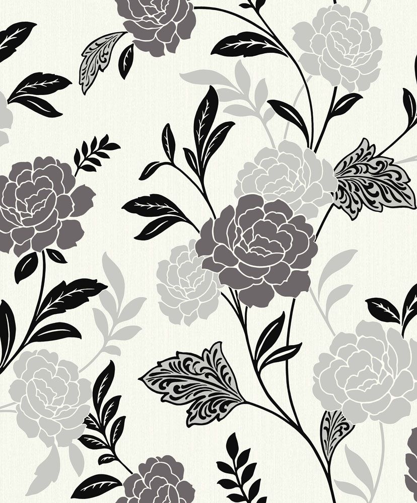 828x1000 Carla Motif - Black - Arthouse