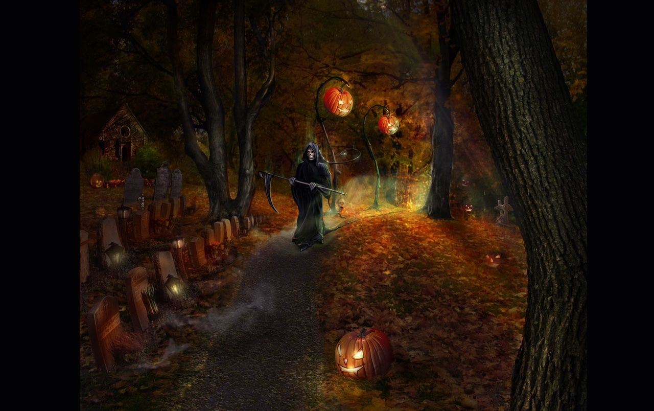 1280x804 Halloween cemetery wallpapers | Halloween cemetery stock photos