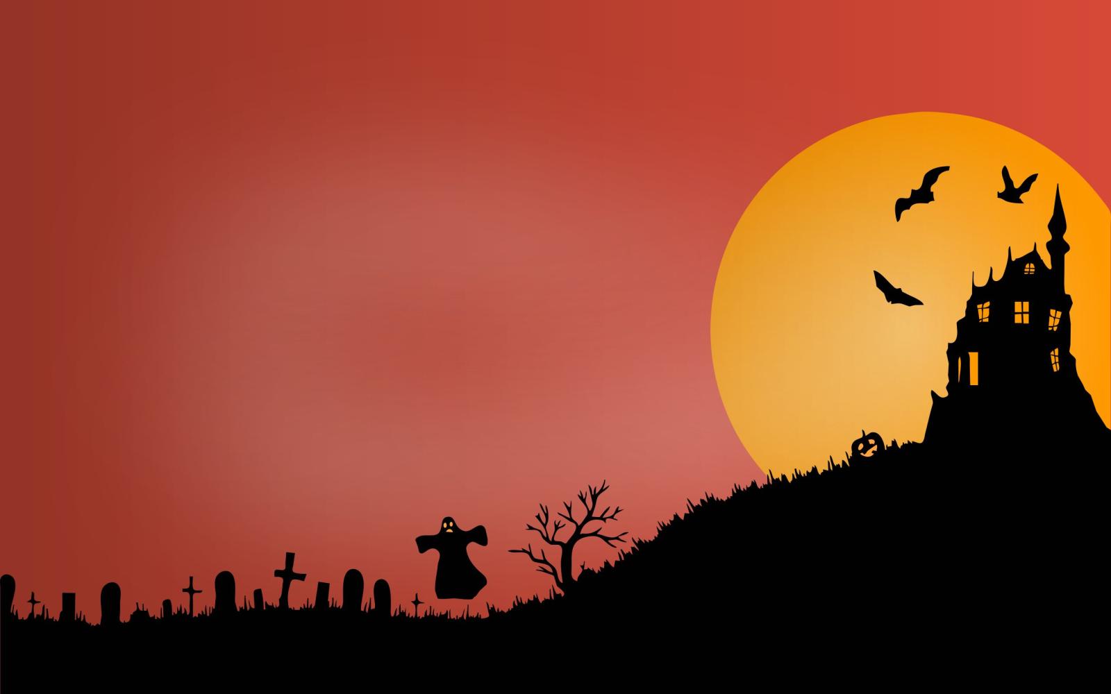 2560x1600 Wallpaper Haunted Castle, Scary, Graveyard, Ghost, HD, Celebrations