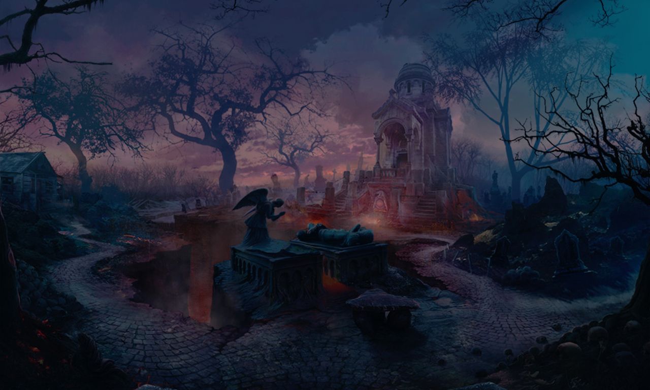 1280x768 Halloween Cemetery Wallpaper - LS