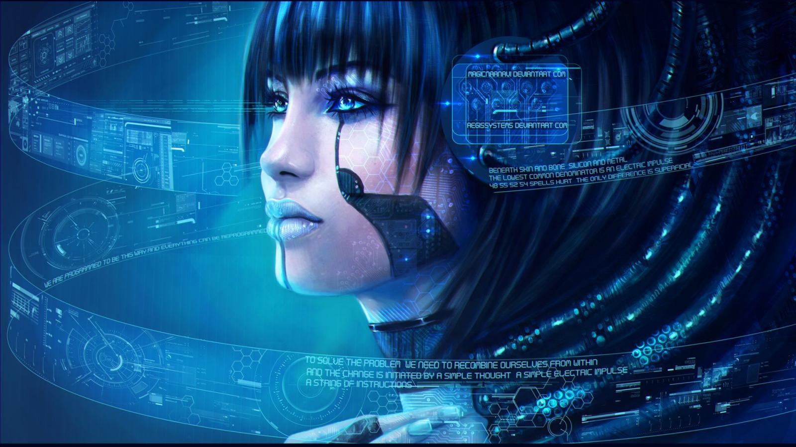 1920x1080 Technics Face Robot Fantasy Girls cyborg cyborgs robot robots sci-fi