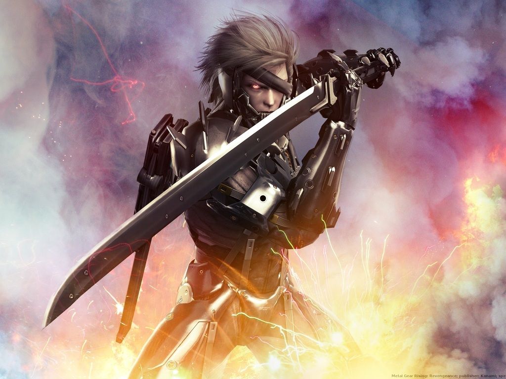 1024x768 1024x768 raiden, rising, metal gear, man, raiden, sword, revengeance