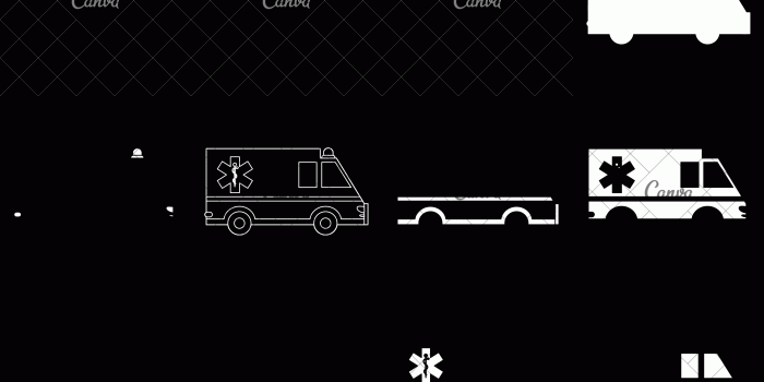 3200x2400 Ambulance Truck with Medical Symbol - Icons by Canva