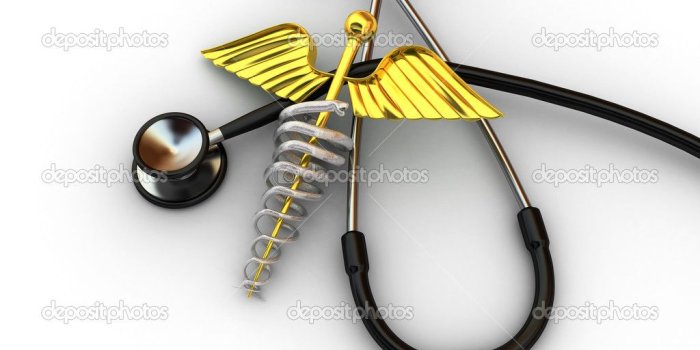 1024x768 Stethoscope with symbol of Caduceus Medical Symbol Wallpaper
