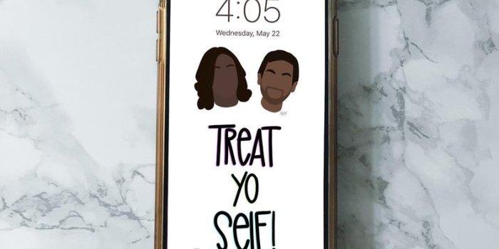 794x1027 Treat yo self - Parks and Recreation Phone Wallpaper