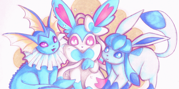 1280x876 Extremely Cute Vaporeon, Shiny Sylveon and Glaceon | pokemon pals
