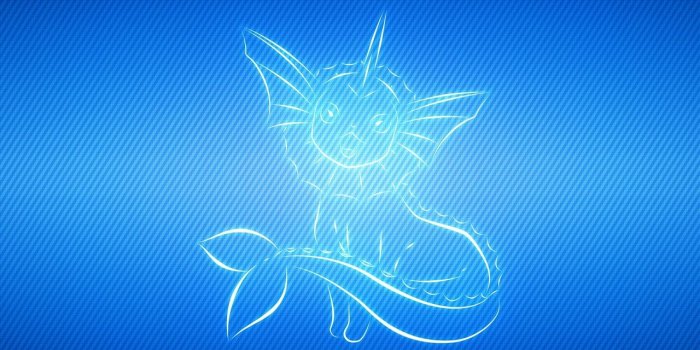 1280x1280 Download wallpaper 1280x1280 vaporeon, light, line, pokemon blue