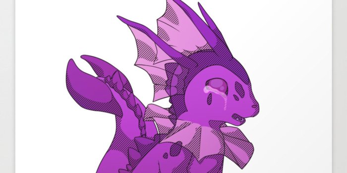 1500x1500 Sad Vaporeon - Water Dog (Shiny) Art Print