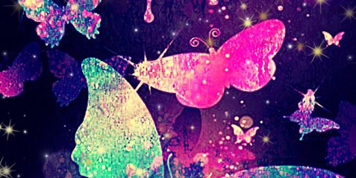 1080x1920 Glitter Butterfly Galaxy Wallpaper #androidwallpaper