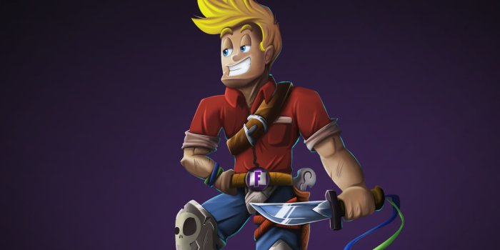 2932x2932 Downaload Fortnite, man with knife, fan art wallpaper, 2932x2932