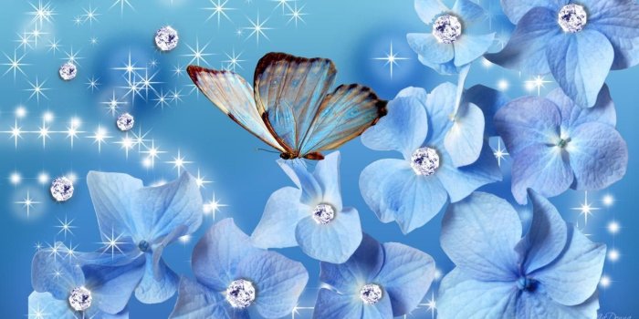 1366x768 Wallpapers Glitter Flowers Persona Sparkles Stars Free Hd 1366x768