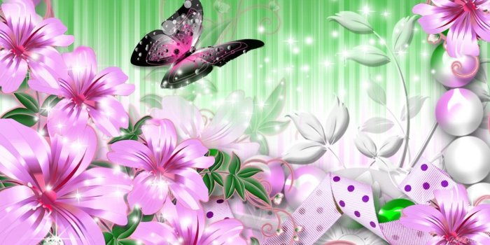 1366x768 Wallpapers Tagged With Papillon: Escape Violet Fleurs Papillon Blanc
