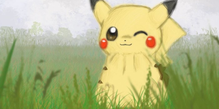 2000x1500 Download Cute Baby Pikachu Wallpaper Pikachu wallpaper foggy field