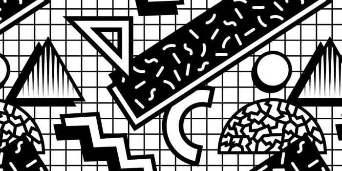 1080x1080 Retro shapes removable wallpaper