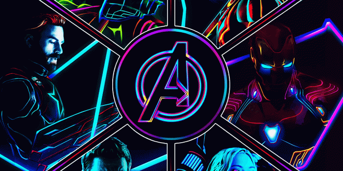 1437x3114 Avengers Neon Wallpapers