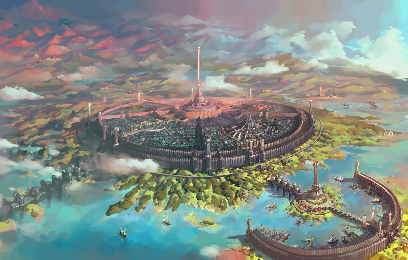 1332x850 Wallpaper Oblivion, The Elder Scrolls, Empire, Cyrodiil, City of