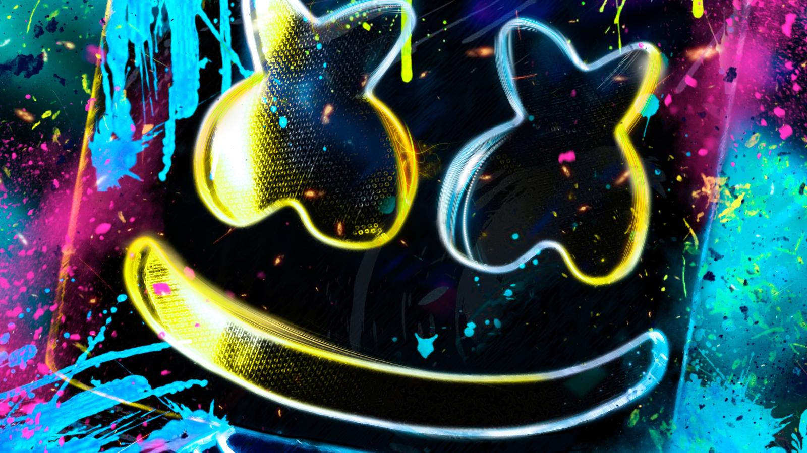 3240x1822 Neon Marshmello, HD Music, 4k Wallpapers, Images, Backgrounds