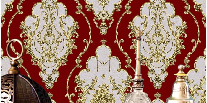 1001x1001 JZ26 Crimson Red Luxury Damask Wallpaper Rolls, Metal Lace Texture Embossed  Victorian Wallpaper Bedroom Living Room Hotel Wall Decoration 20.8