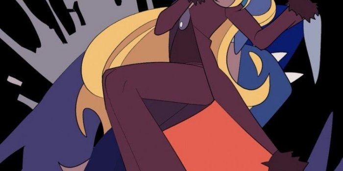 750x1334 Download 750x1334 Cynthia, Pokemon, Shirona, Garchomp Wallpapers for