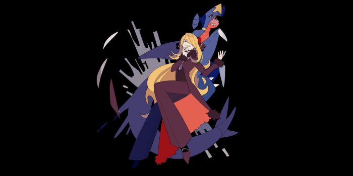 2560x1440 Download 2560x1440 Cynthia, Pokemon, Shirona, Garchomp Wallpapers