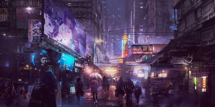 2122x1080 Cyberpunk Busy Street : wallpapers