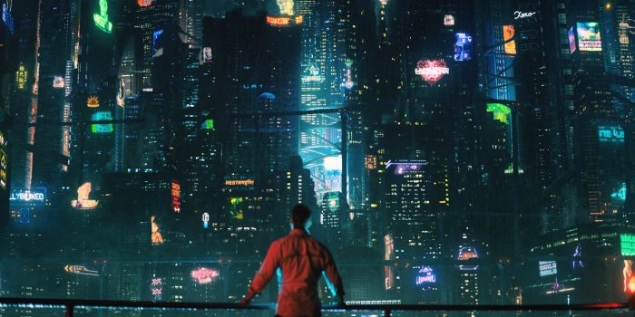 3840x2160 Cyberpunk Styled City 4K wallpaper