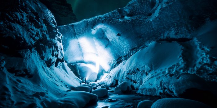 3840x2160 Download wallpaper 3840x2160 ice cave, night, ice 4k uhd 16:9 hd
