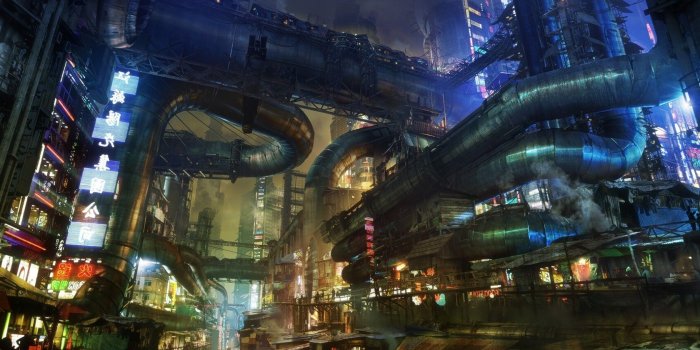 1680x1050 Download 1680x1050 Futuristic Neon City, Sci-fi, Cyberpunk