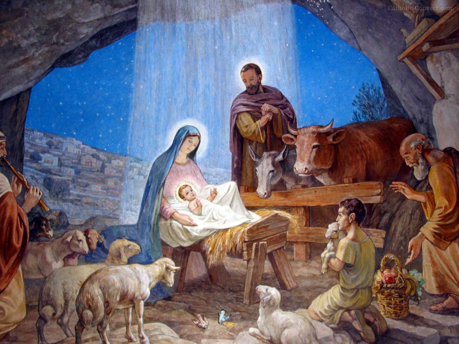 1600x1200 Manger Scene Paintings | It takes courage to live through suffering