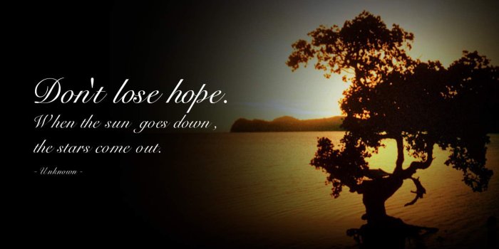 1600x1228 Don't lose hope wallpaper with quote