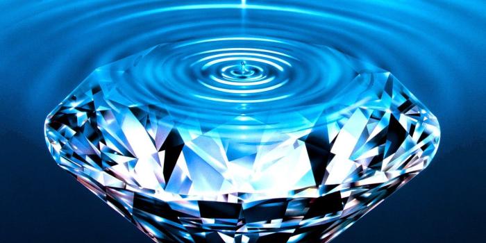 1332x850 Wallpaper water, blue, drop, diamond, gemstone images for desktop